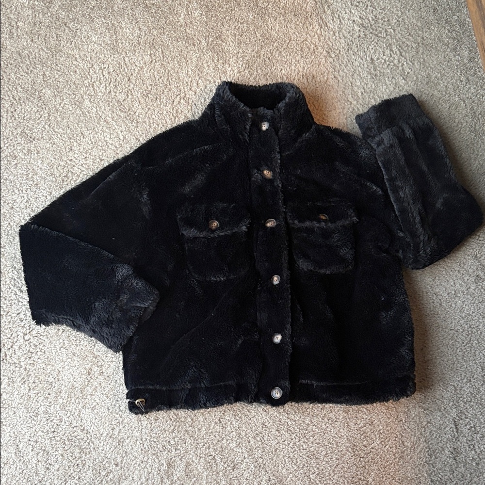 Cozy Black SO Woman’s Teddy Jacket